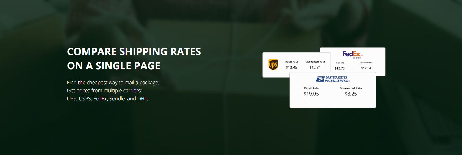compare shipping rates on a single page